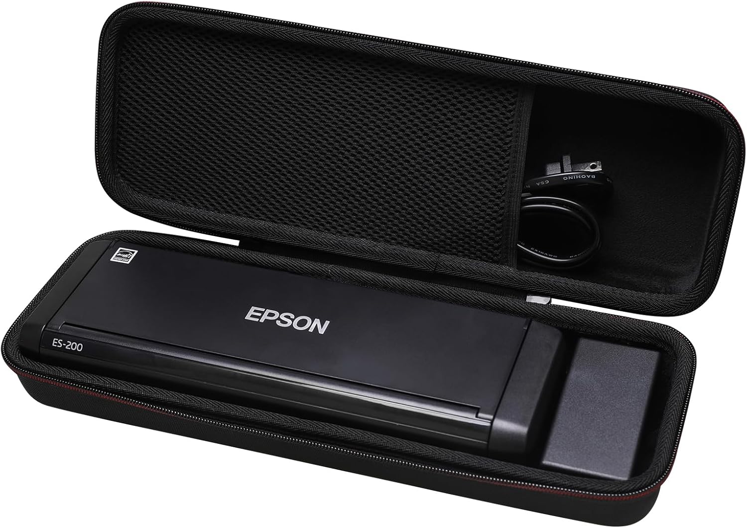 LTGEM Hard Case for Epson Workforce ES-200 / ES-300W / ES-300WR Portable Document Scanner - Travel Protective Carrying Storage Bag