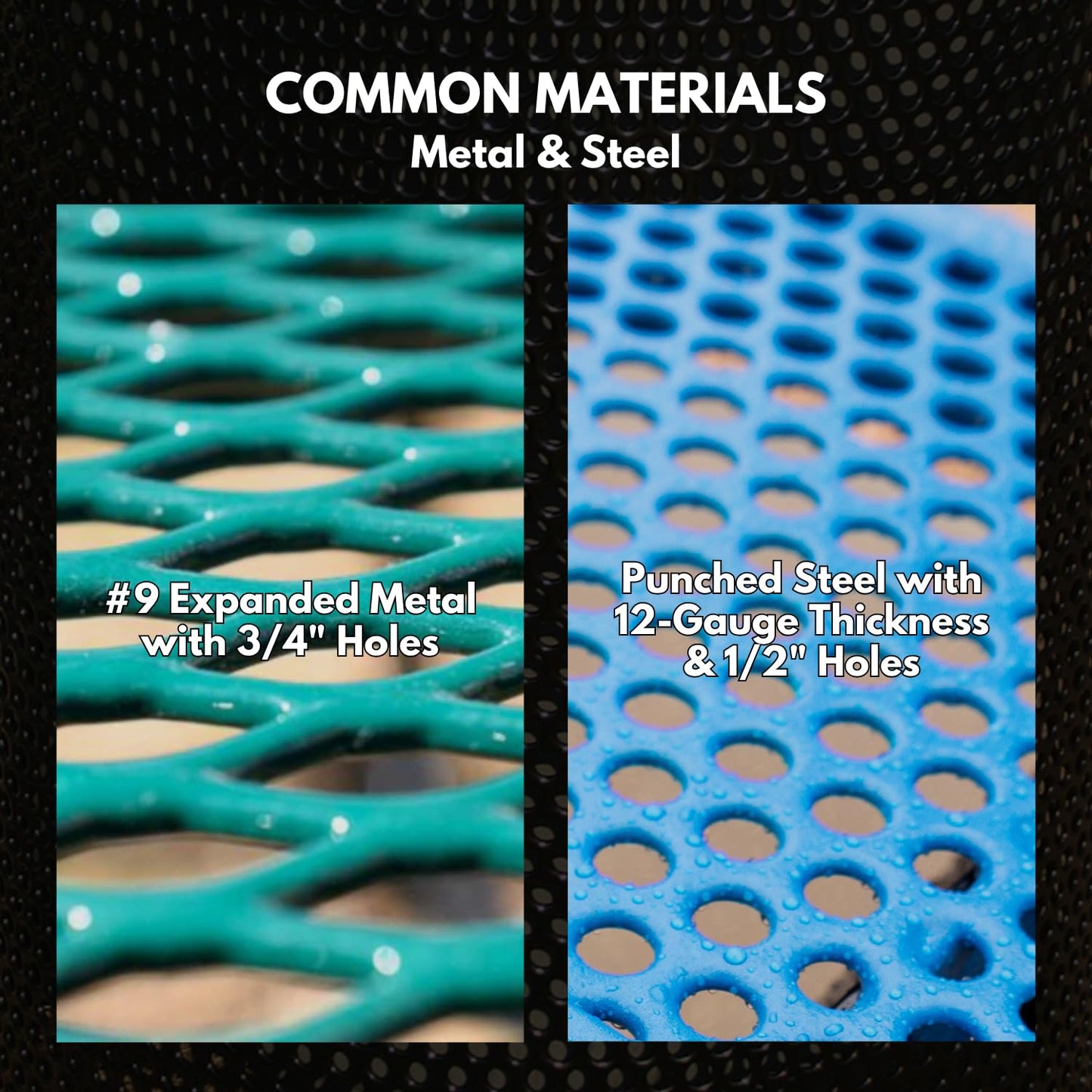 32-Gallon Heavy-Duty Punched Steel Round Trash Receptacle, Commercial Outdoor Waste Bin with Liner & Black Dome Lid – Made in America (Textured Copper)