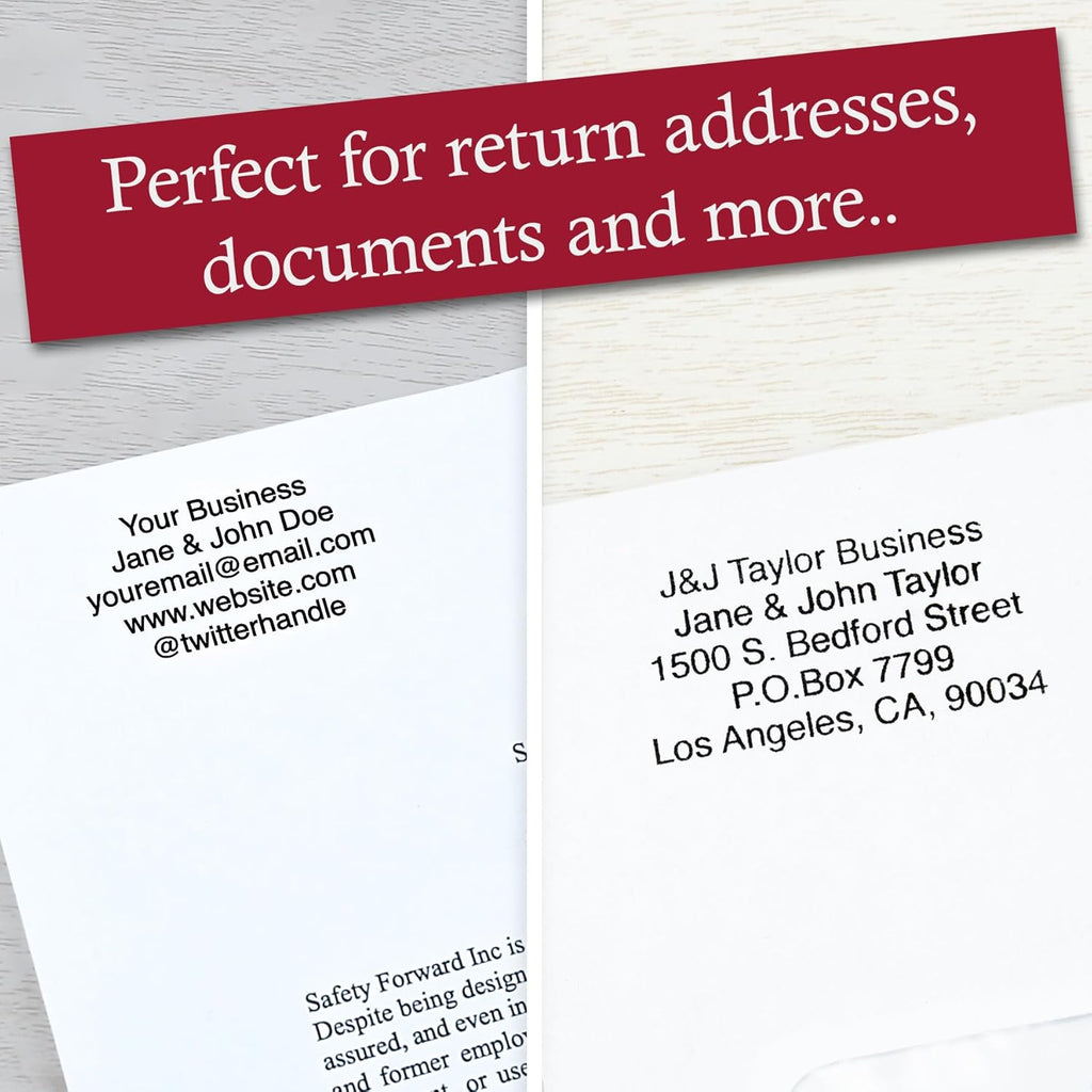 Return Address Stamp - Custom Self Inking Rubber Stamp - Personalized Stamp - Customizable Text with 15 Colors - Wedding Invitation & Housewarming Rubber Stamp