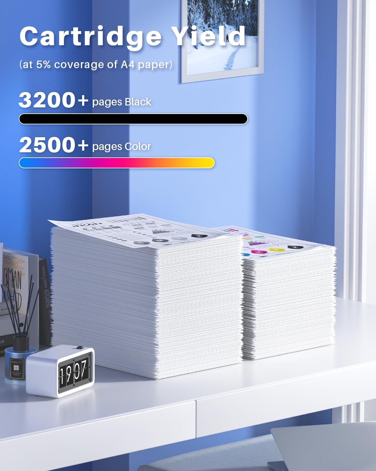 218X Toner Cartridges 4 Pack (with Chip) Compatible Replacement for HP 218X W2180X 218A W2180A Toner for HP Color Laserjet Pro 3201dw, MFP 3301cdw, 3301fdw, 3301sdw Printer (B/C/M/Y, High-Yield)