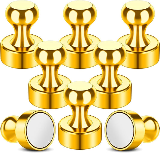 Grtard 8 Pack Magnetic Push Pins, Fridge Magnets for Whiteboard, Whiteboard Magnets Refrigerator Magnets, Small and Strong Push Pin Magnet for Office, School, Locker, and Map Magnet