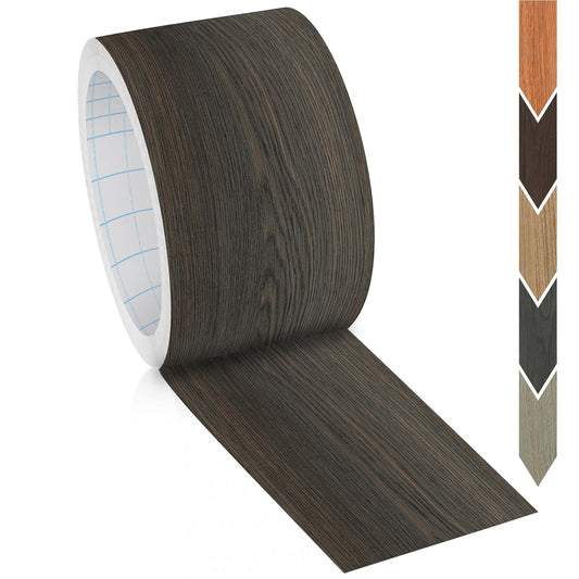 GSCIT Club Wood Grain Repair Tape, 2.4 inch X 50ft Self Adhesive Black Walnut Grain Repair Patch for Tables, Chairs, Baseboards, Doors, Windows, Floors, Handicraft DIY.