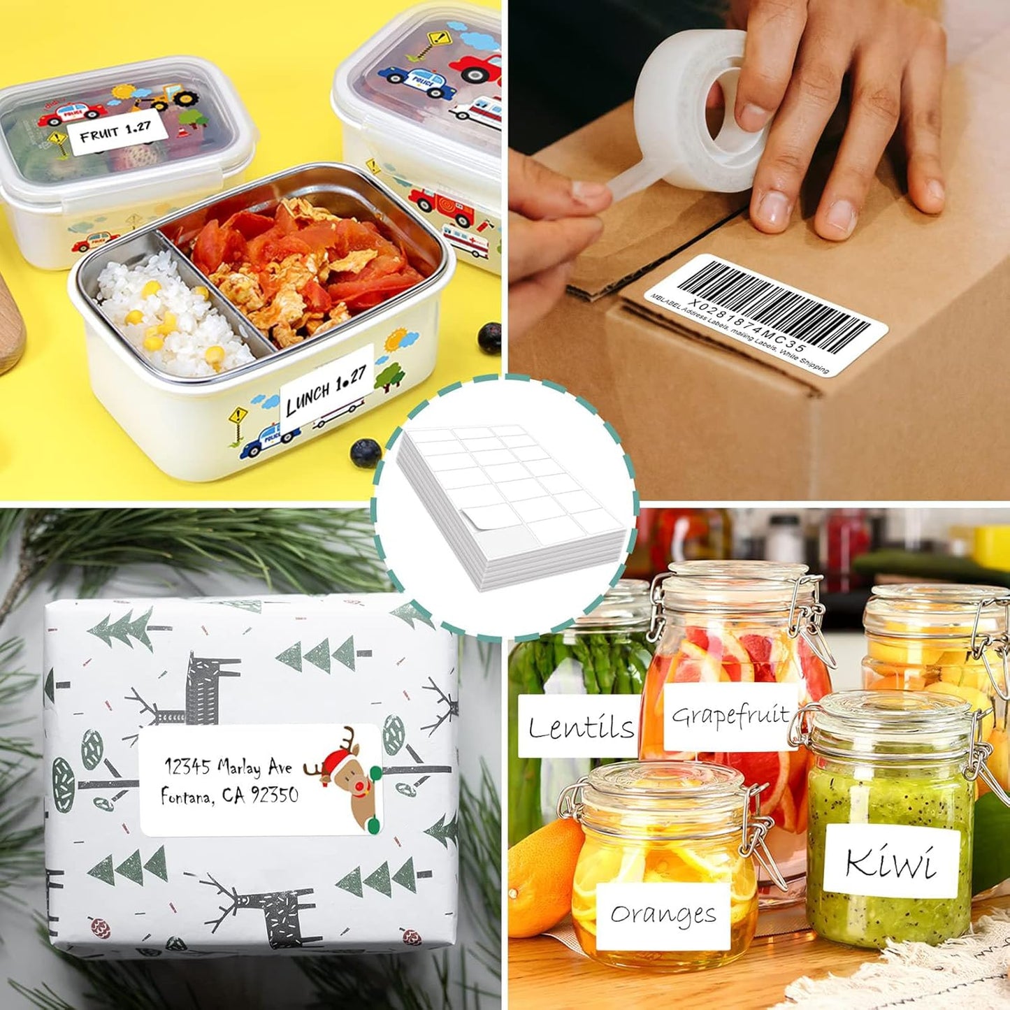 200 Sheets 2" x 4" Shipping Mailing Labels Printable White 10 up Address Label for Laser/Inkjet Printers - Matte, 10 Labels per Sheet