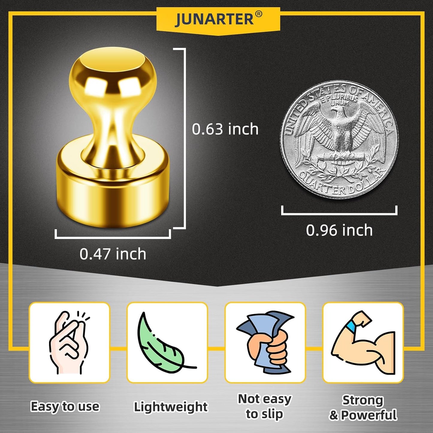 20 Pack Refrigerator Magnets - Magnetic Push Pins, Perfect for Whiteboard, Map, Office, Fridge & Kitchen Use