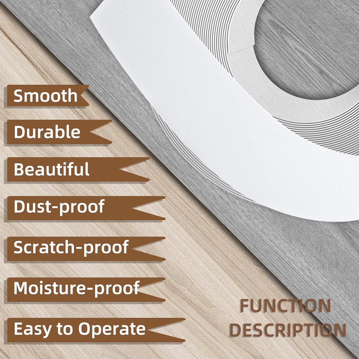 GSCIT Club White Edge Banding, 7/8 inch x 250ft Melamine Edge Banding with Hot Melt Adhesive Preglued Cabinet Edge Banding Flexible White Veneer Edging
