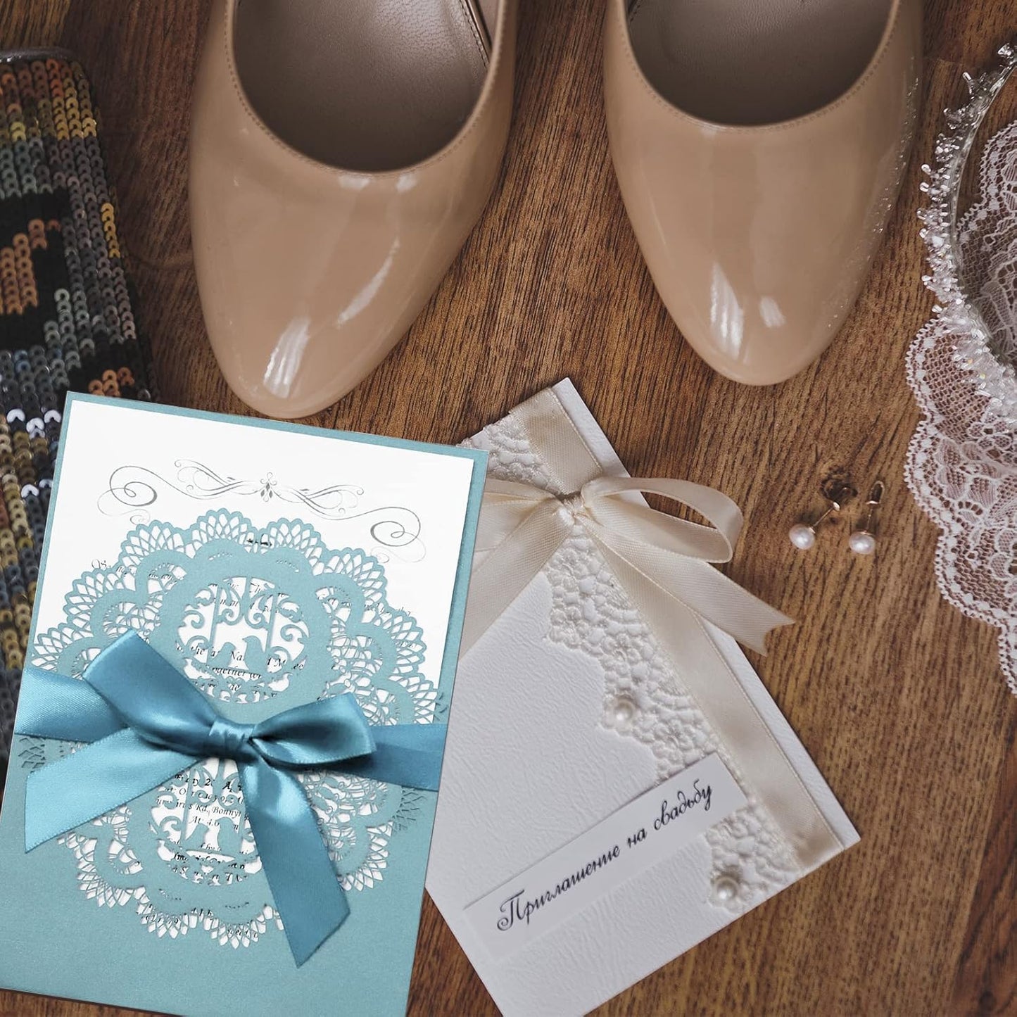 24 Sheets Light Blue Cardstock 8.5 x 11 Pastel Paper, Goefun 80lb Card Stock Printer Paper for Invitations, Menus, Crafts, DIY Cards