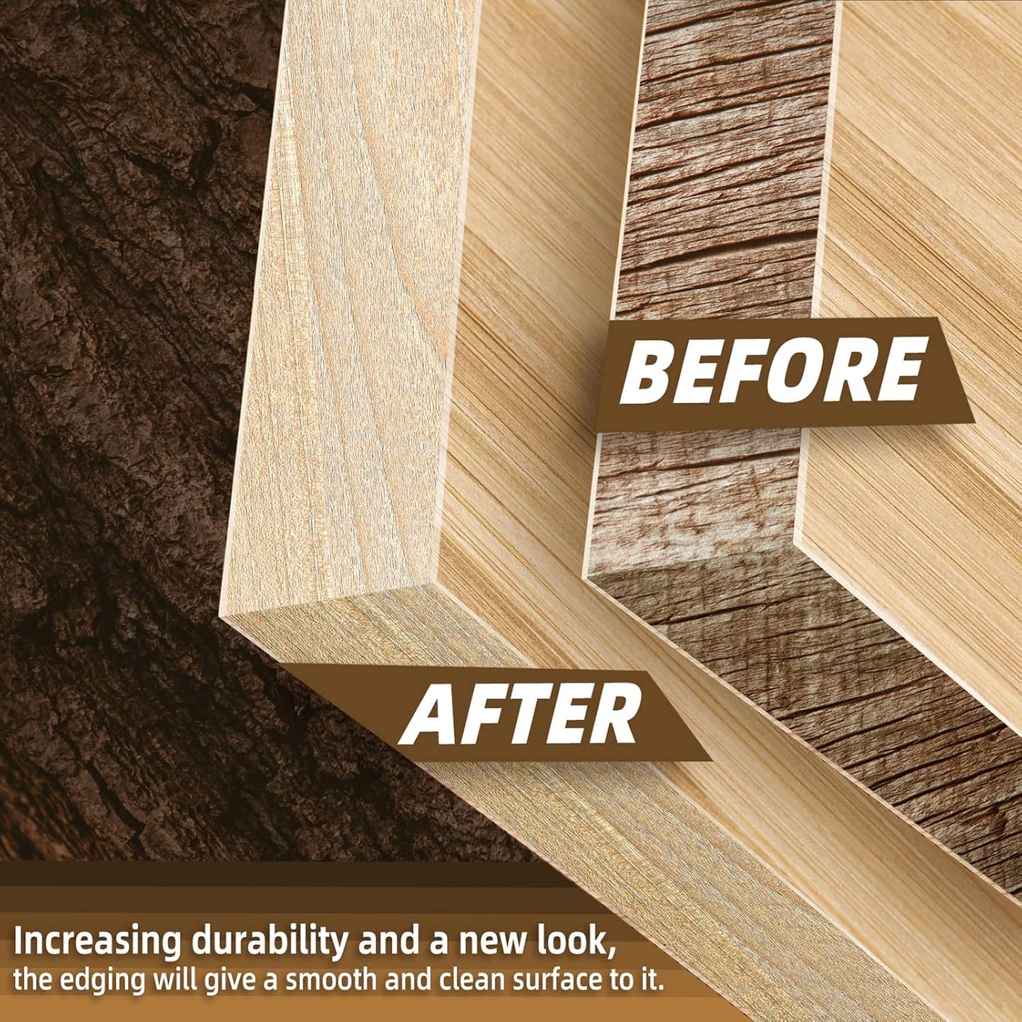 GSCIT Club Maple Edge Banding, 1 inch x 250ft roll of Veneer Plywood Edge Banding Preglued Flexible, Wood Tape Banding for Cabinet Repair