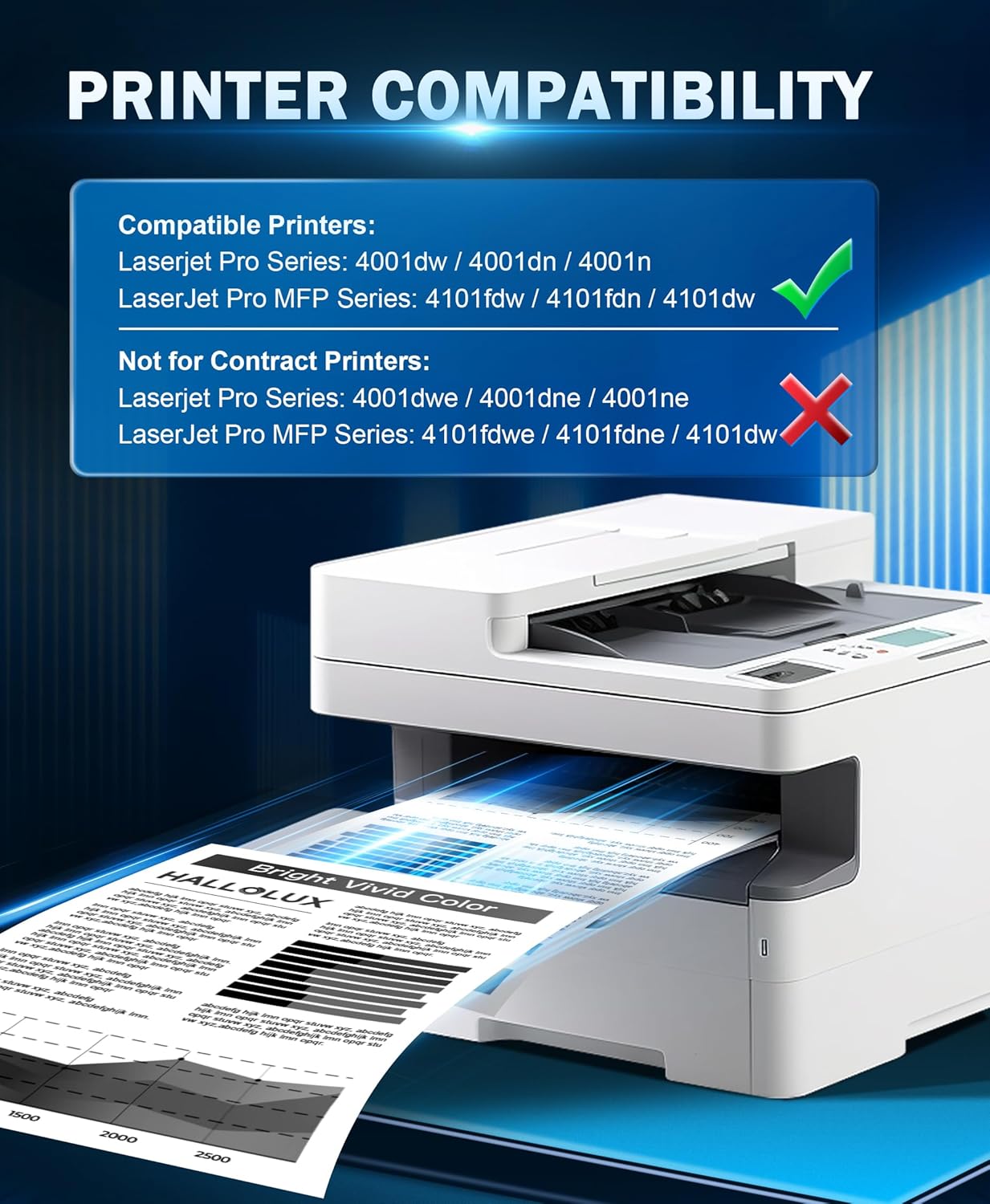 148X Toner Cartridge Replacement for HP 148A Toner Cartridge, W1480X Toner Compatible for HP Laserjet Pro 4001dwe 4001dn 4001dne 4001n 4001ne MFP 4101fdw 4101fdwe 4101fdn 4101fdne (1 Black No Chip)
