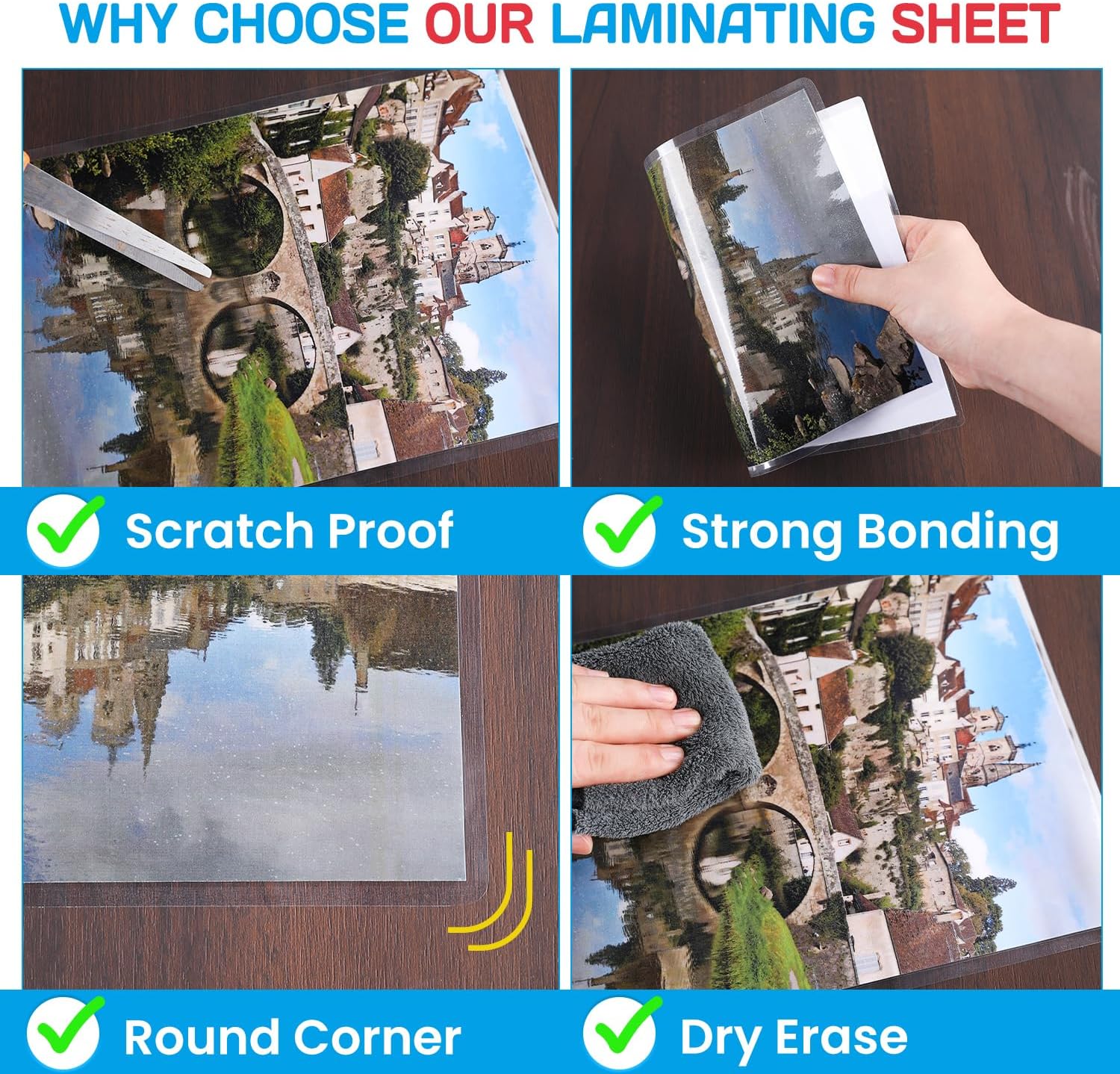 CAREGY 150 Pack Laminating Sheets, Hold 11 x 17 Inch Sheet, 3 Mil Clear Thermal Laminating Pouches 11.5 x 17.5 Inch Lamination Sheet Paper for Laminator, Round Corner