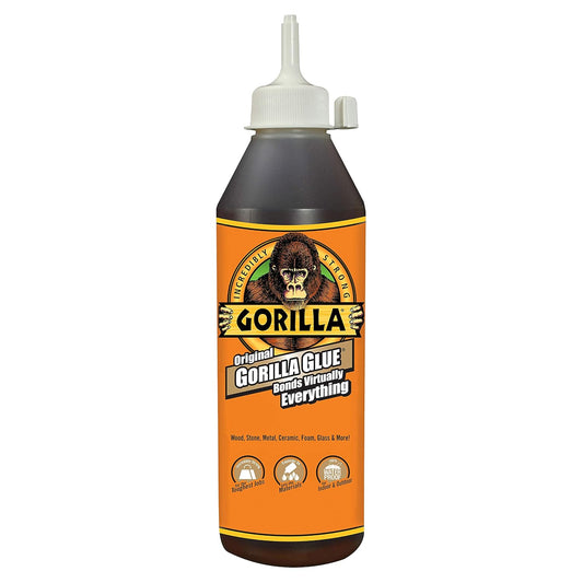Gorilla Original Gorilla Glue, Brown, Waterproof Polyurethane Glue, 18 Ounce (Pack of 1) - Expands Into Materials, All Purpose