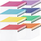 64Pack Mesh Zipper Pouch Bags, Waterproof A4 Letter Size Document Zipper Pouches for Storage, Teacher School, Toys, Puzzle, Office, 8 Colors