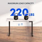 FLEXISPOT E6 Essential 3 Stages Dual Motor Electric Standing Desk 48x24 Inch Whole-Piece Board Height Adjustable Desk Electric Sit Stand Desk(Black Frame + White Desktop, 2 Packages)