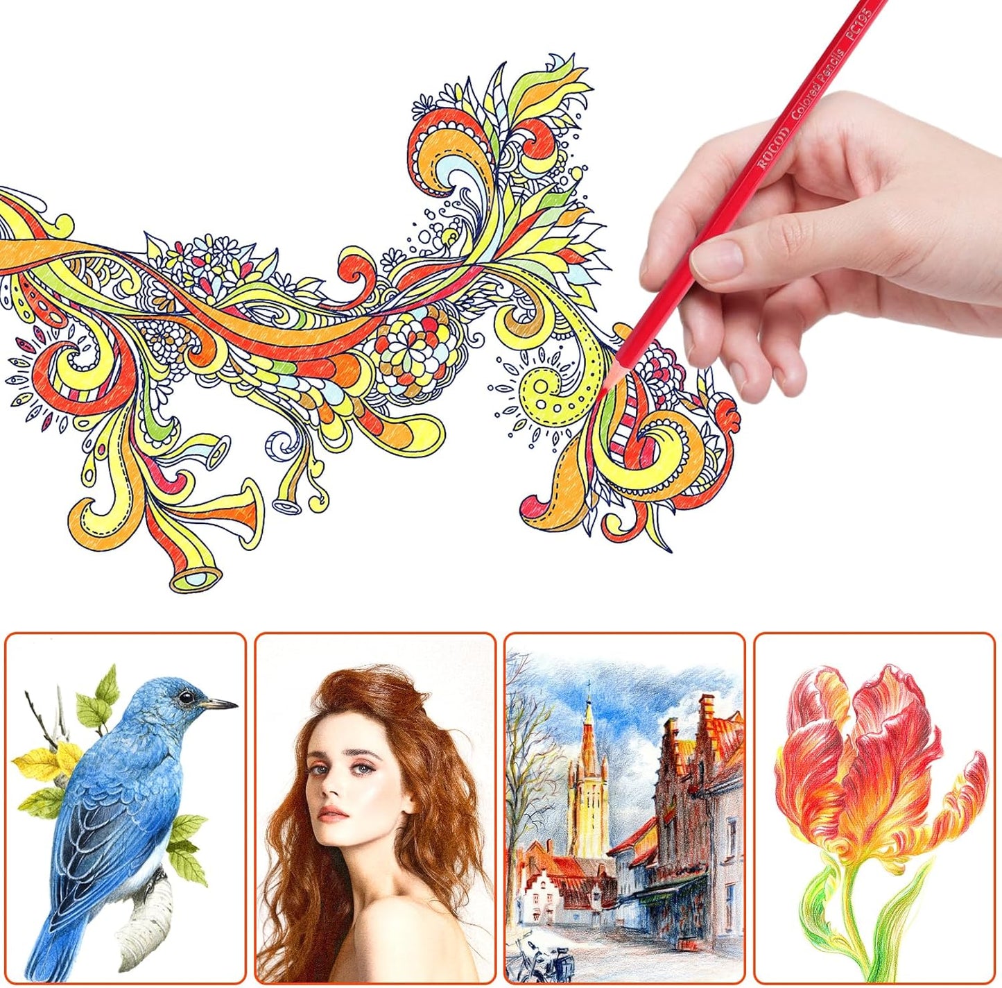 12-Color Colored Pencils Professional Coloring Pencils for Kids and Adults Art Color Drawing Pencil Set