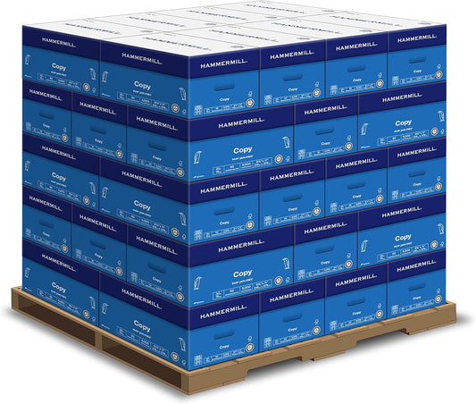 Hammermill Printer Paper, 20 lb Copy Paper, 8.5 x 11 - 1 Pallet, 40 Cases (200,000 Sheets) - 92 Bright, Made in the USA