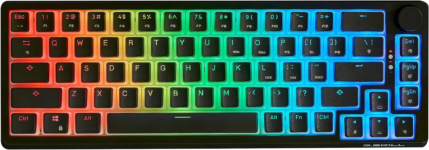 G.SKILL KM250 RGB 65% (67-Key) Mechanical Keyboard, PBT Dual Injection Keycap (Black)