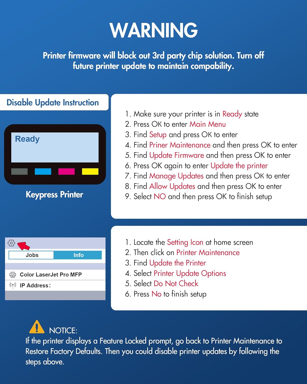 206A Toner Cartridge 4 Pack | Toner Cartridge Replacement for HP 206A 206X Compatible with HP Color Laserjet Pro MFP M283fdw M283cdw M255dw, Color Pro MFP M283 M255 Series | W2110A