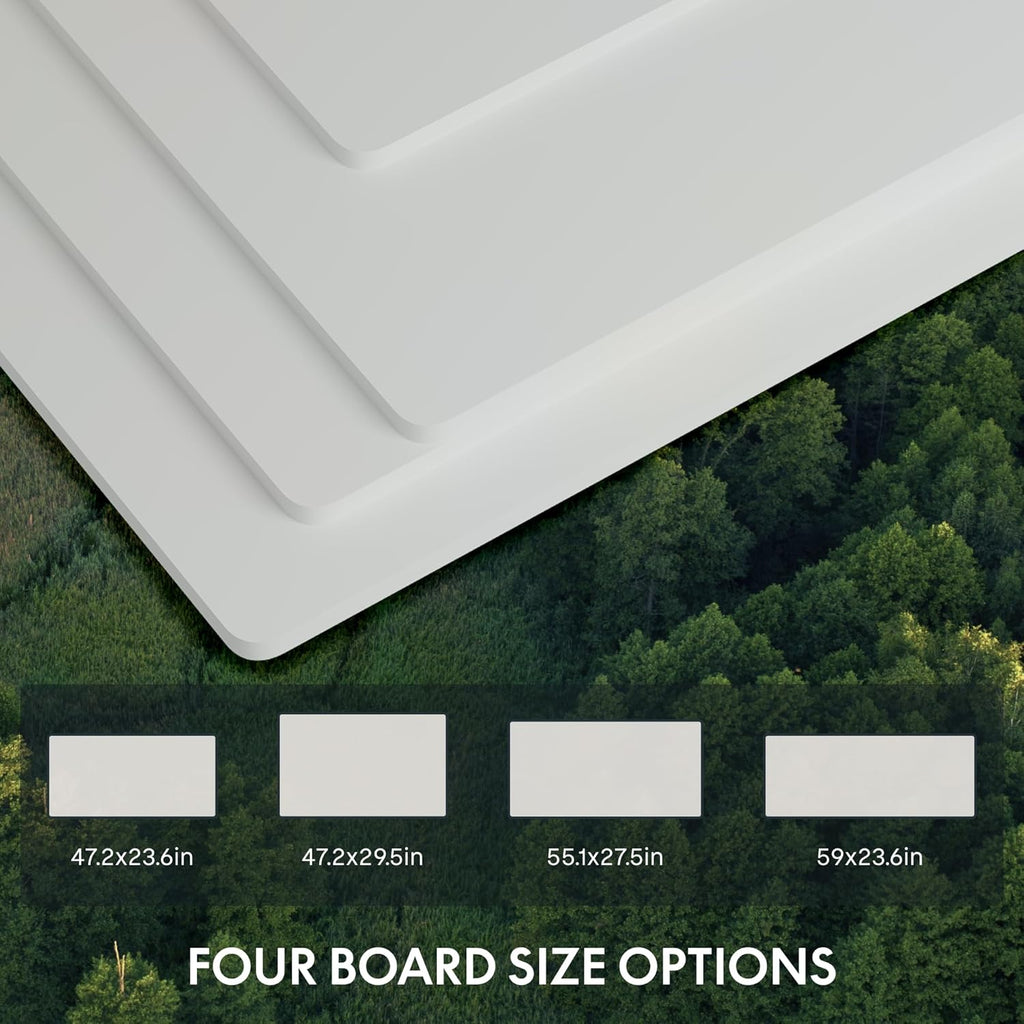 FLEXISPOT E6 Essential 3 Stages Dual Motor Electric Standing Desk 48x24 Inch Whole-Piece Board Height Adjustable Desk Electric Sit Stand Desk(Black Frame + White Desktop, 2 Packages)