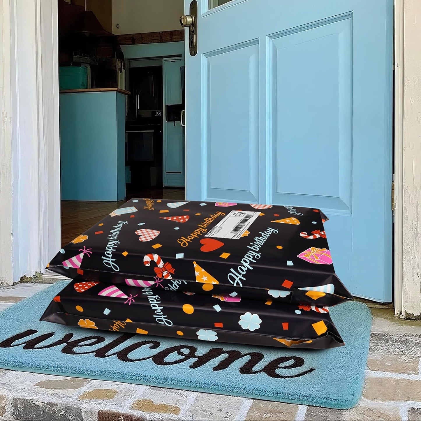 Happy Birthday Poly Mailer 10x13 Inch 25 Pcs, Waterproof Shipping Bags for Clothing, Tear-Resistant Mailier Bags, Strong Mailing Bags with Self-Seal