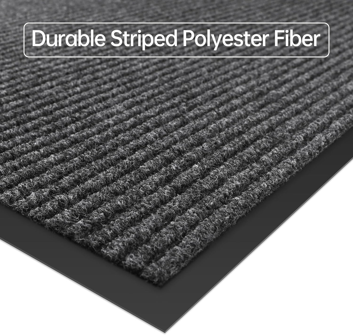 Front Door Mat, 3' x 4' Heavy Duty Indoor Outdoor Door Mat for Entryway, Commercial Door Mats Entrance, Low Profile Welcome Mats Non-Slip, Durable Rubber Backing Entry Mat for Patio, Home