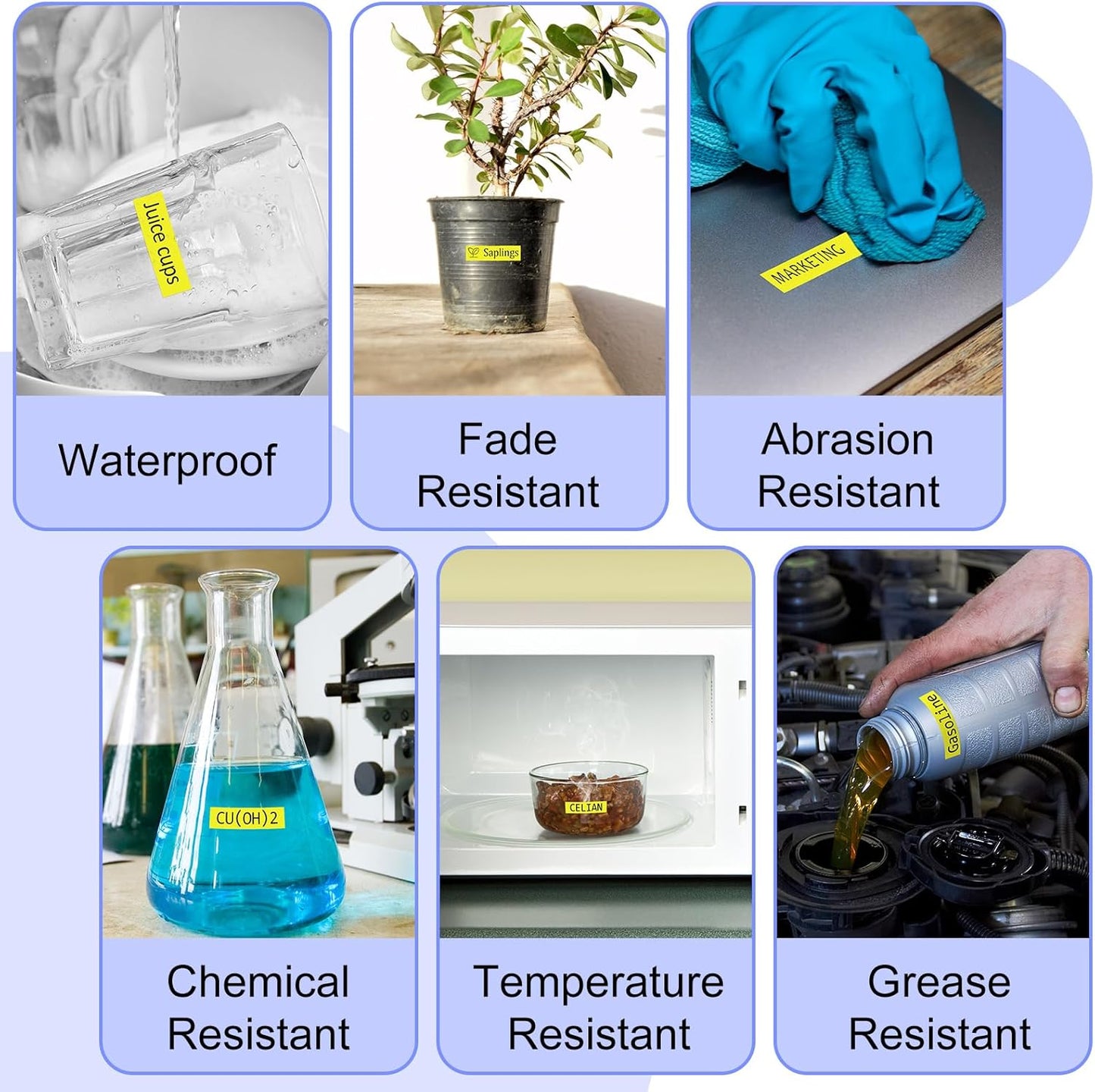 2 Pack Compatible for Ptouch TZe641 TZ641 Label Maker Tape 18mm 0.7 Inch Black on Yellow Laminated TZe-641 TZ-641 TZe TZ Label Tape for PT-D600 PT-D610BT PT-D600VP PT-P710BT PT-P750W