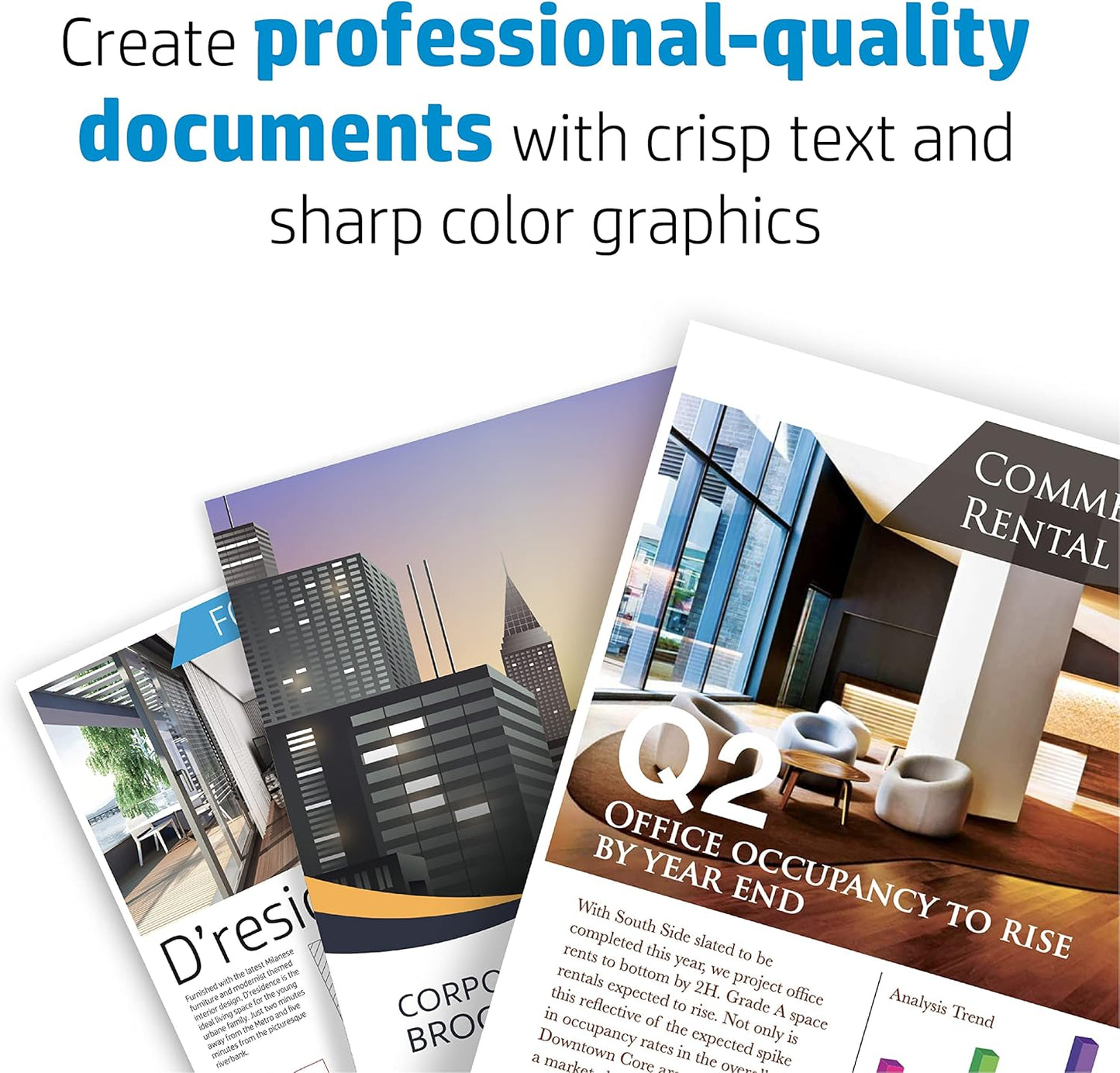 HP Everyday Business Paper, Glossy, 8.5x11 in, 32 lb, 150 sheets, works with laser printers (4WN08A)