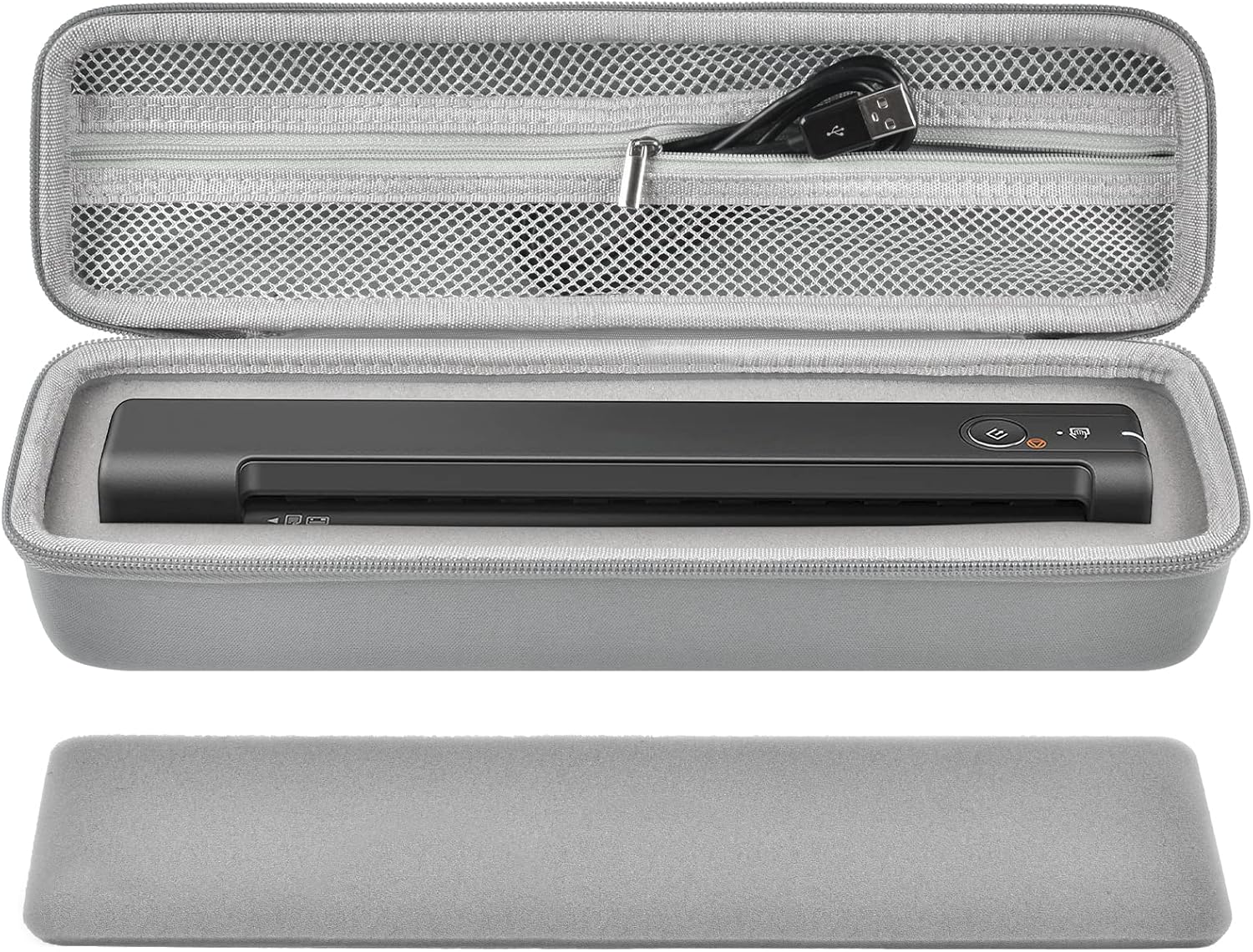 ALKOO Case Compatible with Epson Workforce ES-50/ ES-60W/ ES-55R/ ES-65WR/ DS-30/ DS-70/ DS-80W Portable Sheet-Fed Document Scanner, Storage for Epson Scanner for PC and Mac- Grey (Box Only)