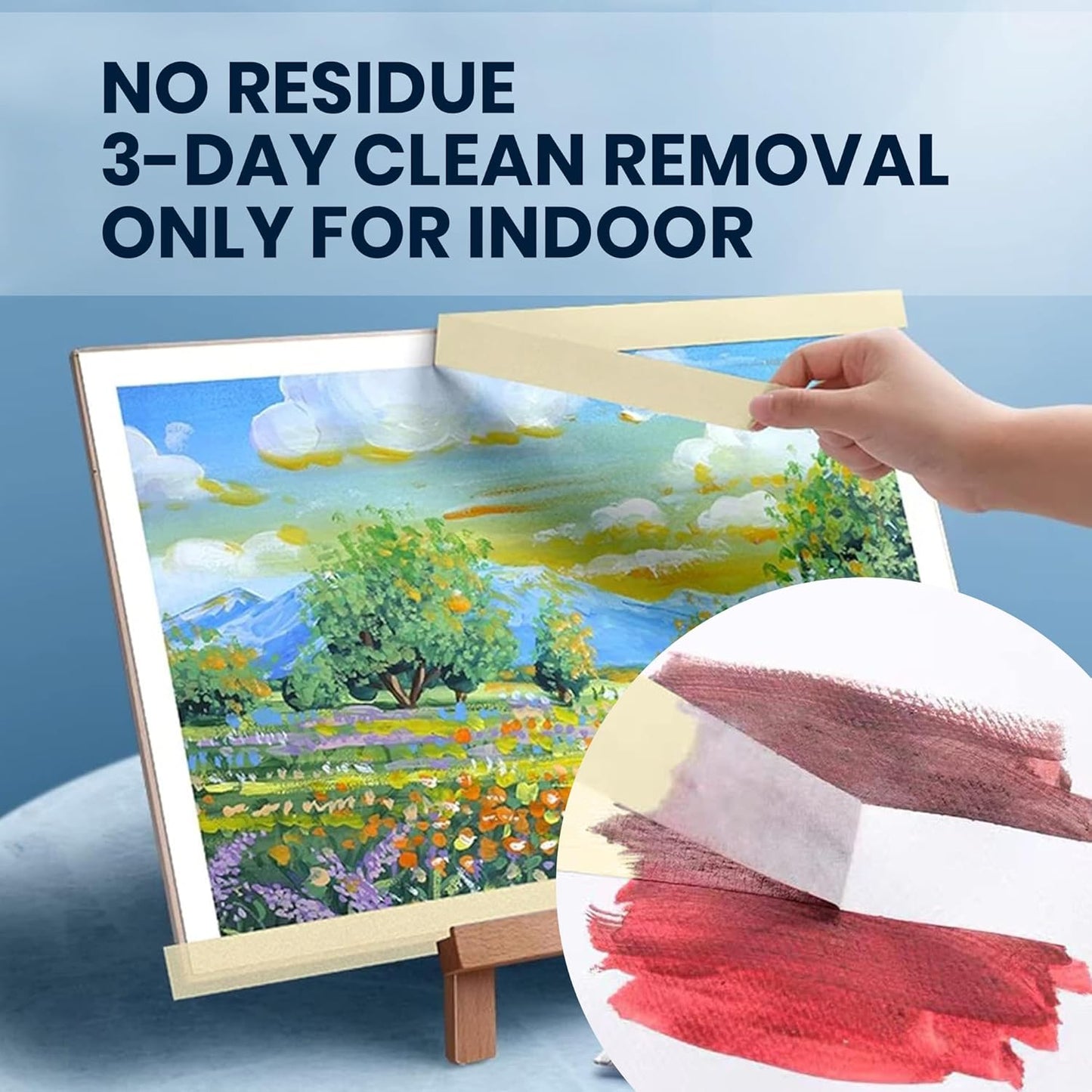 General Purpose Masking Tape 0.94 Inches x 60 Yards, Beige White Painters Tape for Painting, Labeling, DIY Arts Crafts, Home Office School Projects, 6 Rolls