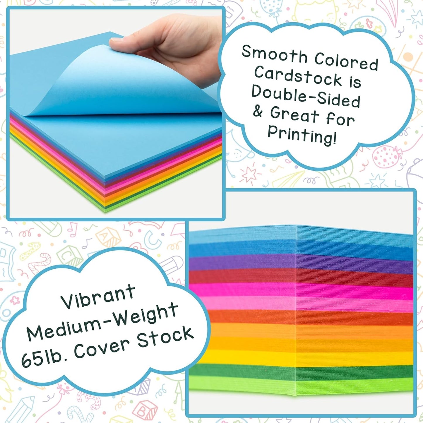 Hygloss Pink Bright Colored Cardstock - 11x17-Inch, 50 Sheets, 65 lb/ 176 gsm, Fade-Resistant, Acid-Free Color Card Stock Paper