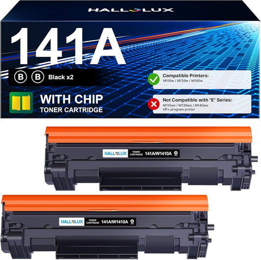 141A Toner Cartridge Compatible Replacement for HP 141A Black Laserjet Toner Cateridge W1410A for Laserjet M110w MFP M139w M140w Printer(Black 2 Pack)