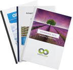 Thermal Binding Clear Covers with Steel Spine –for Thermal Binding Machines – Formerly Unibind – Used in Real Estate, Education and Various Businesses (Black, 160 Sheets Max - 44/Box)