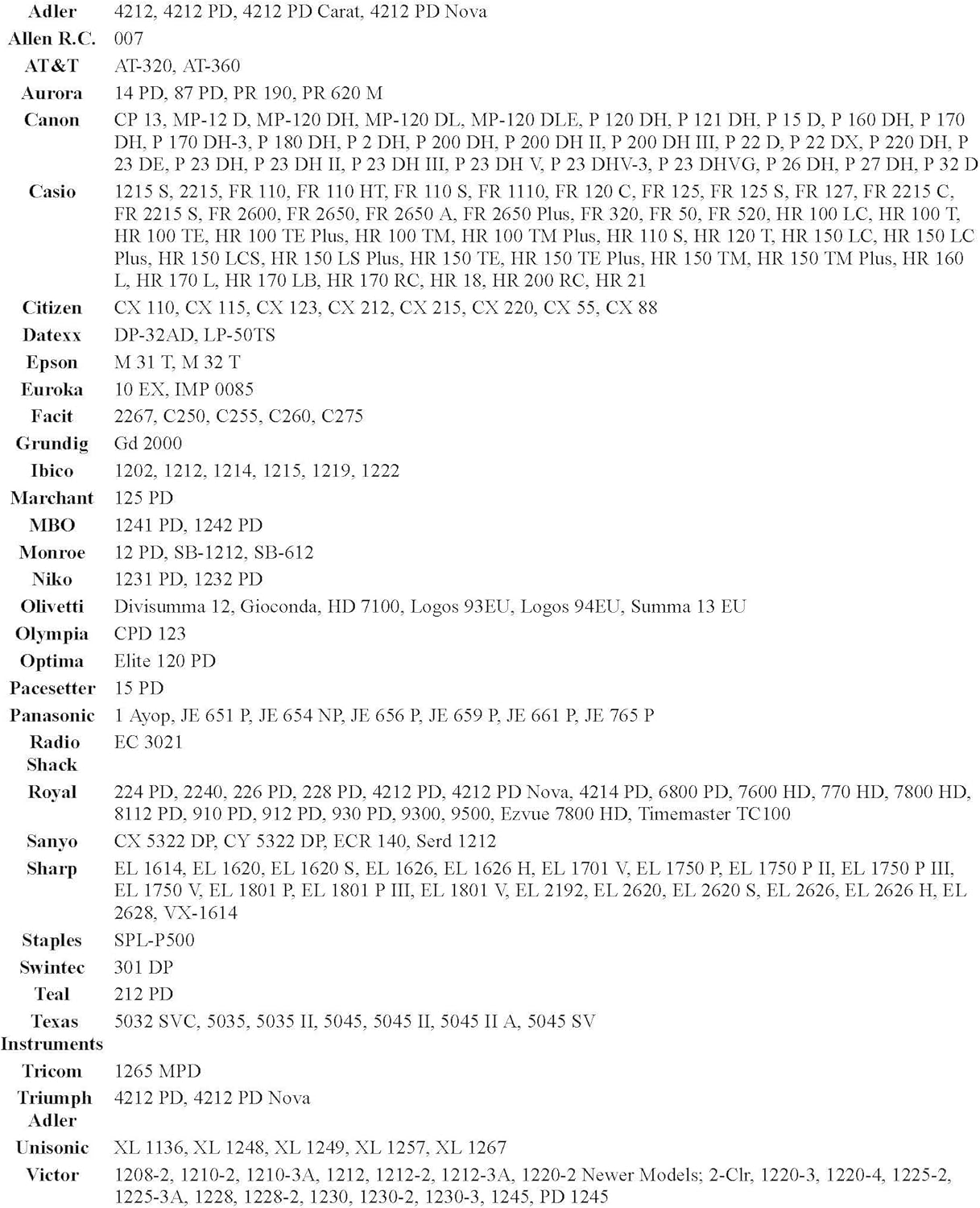 (12 Pack) Calculator Ink Roller Fits Sharp EL-1801V EL-1750V EL-1611V Casio HR-170RC HR-200RC HR-300RC Canon P23-DHV-3 and More Black/Red IR-40T CP-13 EA-772R Compatible/Replacement by COMPUMATIC