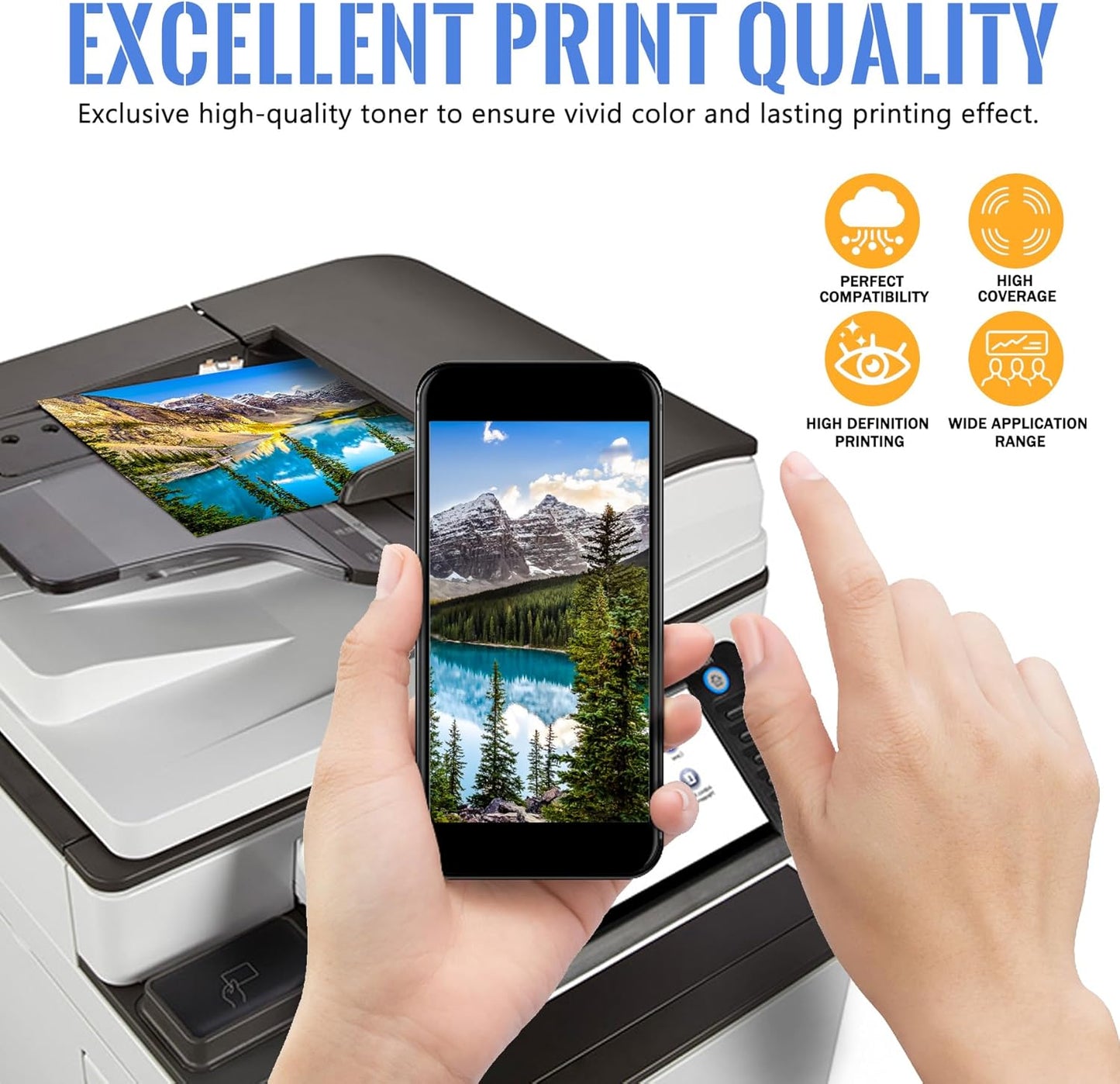 1 Pack MP C4501 Yellow Toner Cartridge | Replacement for Ricoh MP C4501 Work with Aficio MP C4501 Aficio MP C5501 Lanier MP C4501 Lanier MP C5501 Savin MP C4501 Savin MP C5501 | 841453