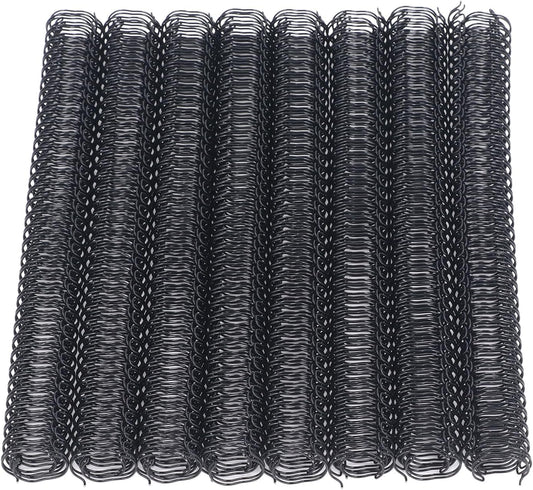 1/2 Inch Wire Cinch Book Binding Black 3:1 Pitch, 100 Pack Double Loop Metal Spiral for Bindings Fit for School Office Notebook Maker, YolieraArt Office Products Binding Combs 100 Sheet Capacity