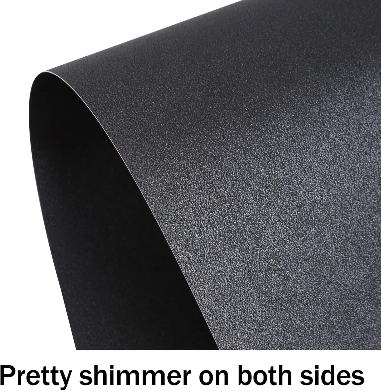 100 Sheets Black Shimmer Cardstock 8.5 x 11 Metallic Paper, Goefun 80lb Card Stock Letter Size Sheets for Halloween, Invitations, Scrapbooking, Crafts, Graduations