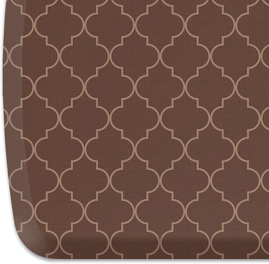 GelPro Trellis Walnut Elite Premier Anti-Fatigue Kitchen Comfort Floor Mat, 20x72 Stain Resistant Surface with Therapeutic Gel and Energy-return Foam for Health and Wellness, 20" x 72"