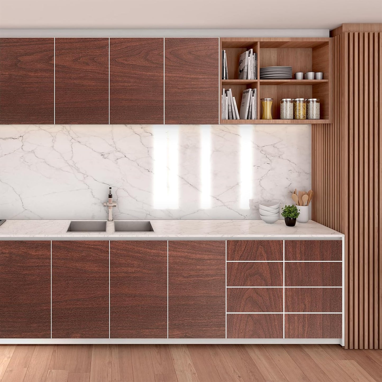 GSCIT Club Wood Grain Repair Tape, 15.7 inch X 25ft Self Adhesive Cherry Grain Repair Patch for Tables, Chairs, Baseboards, Doors, Windows, Floors, Handicraft DIY.