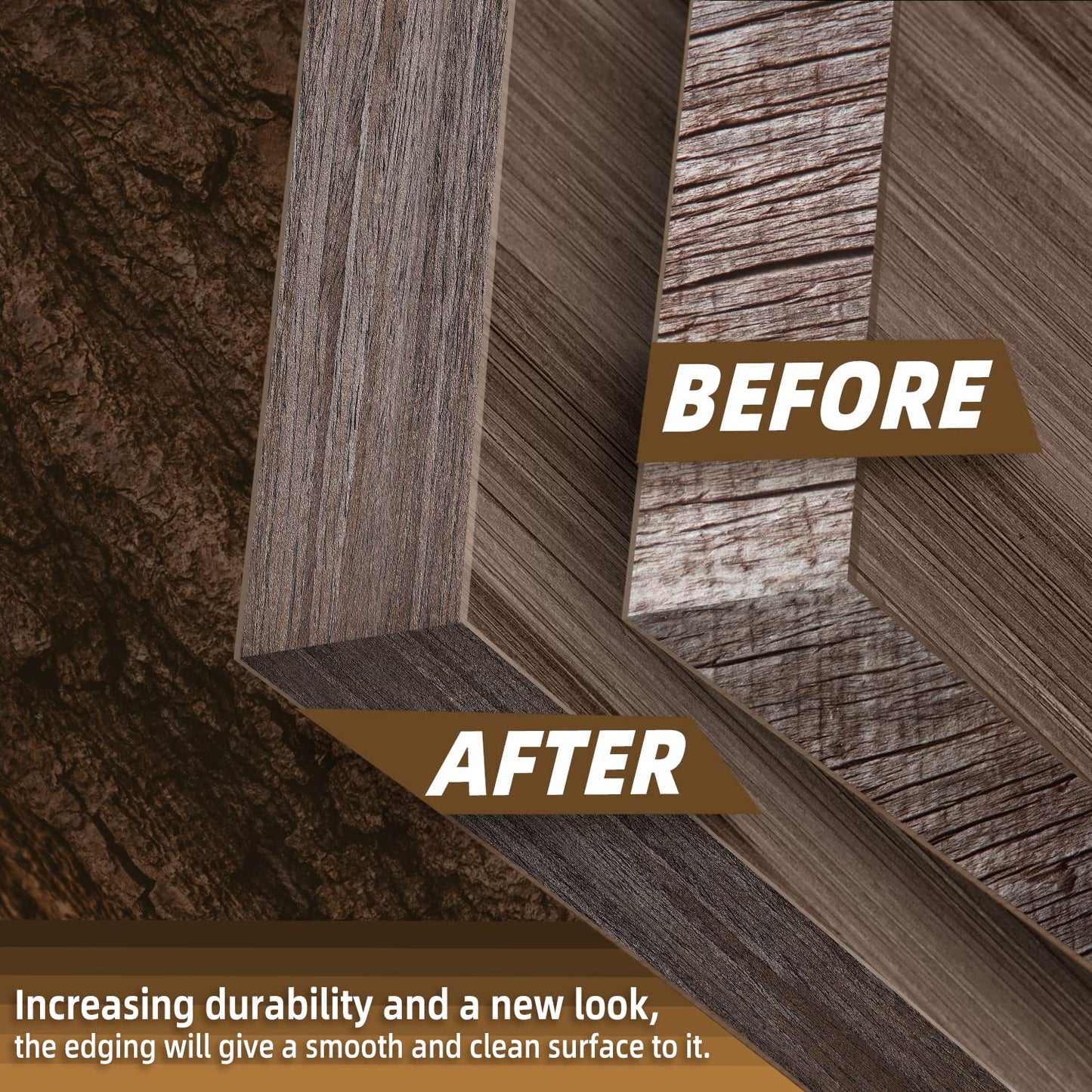 GSCIT Club Walnut Edge Banding, 3 inch x 25ft roll of Veneer Edge Banding Preglued Flexible, Real Wood Tape Banding