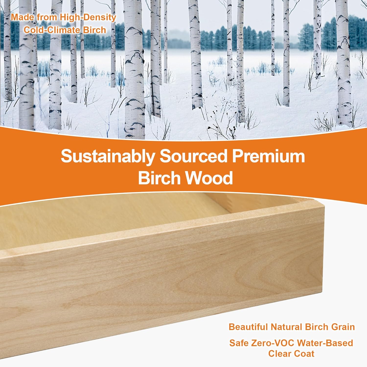 ALINE FURNITURE Pull Out Drawers for Cabinets Birch Wood, 24" W X 21" D Soft Close Slide Out Drawer for Kitchen Cabinets, Pull-Out Shelves, Sliding Shelf for Pantry Cabinet Organizer