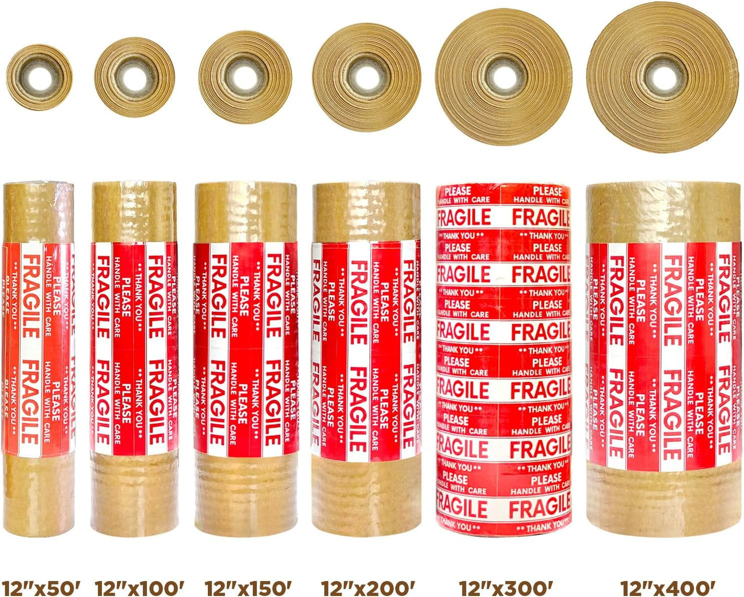 Honeycomb Packing Paper, 12"x300' Brown | Perforated Honeycomb Packing Paper Recyclable Moving Supplies for Shipping & Moving | Plastic-Free Alternative to Bubble Cushion Wrap with 36 Fragile Stickers