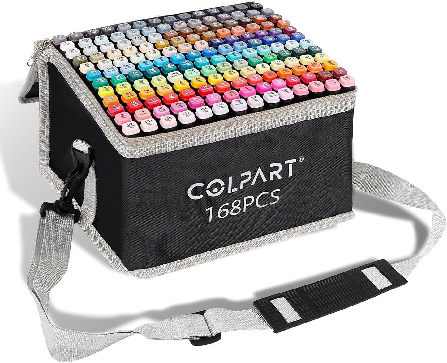 168 Colors Alcohol Markers Brush Tip Dual Tip Art Markers for Kids Marker Pens with Pen Holder and Carry Bag for Adult Coloring Painting Supplies Perfect for Painting, Coloring, Sketching and Drawing