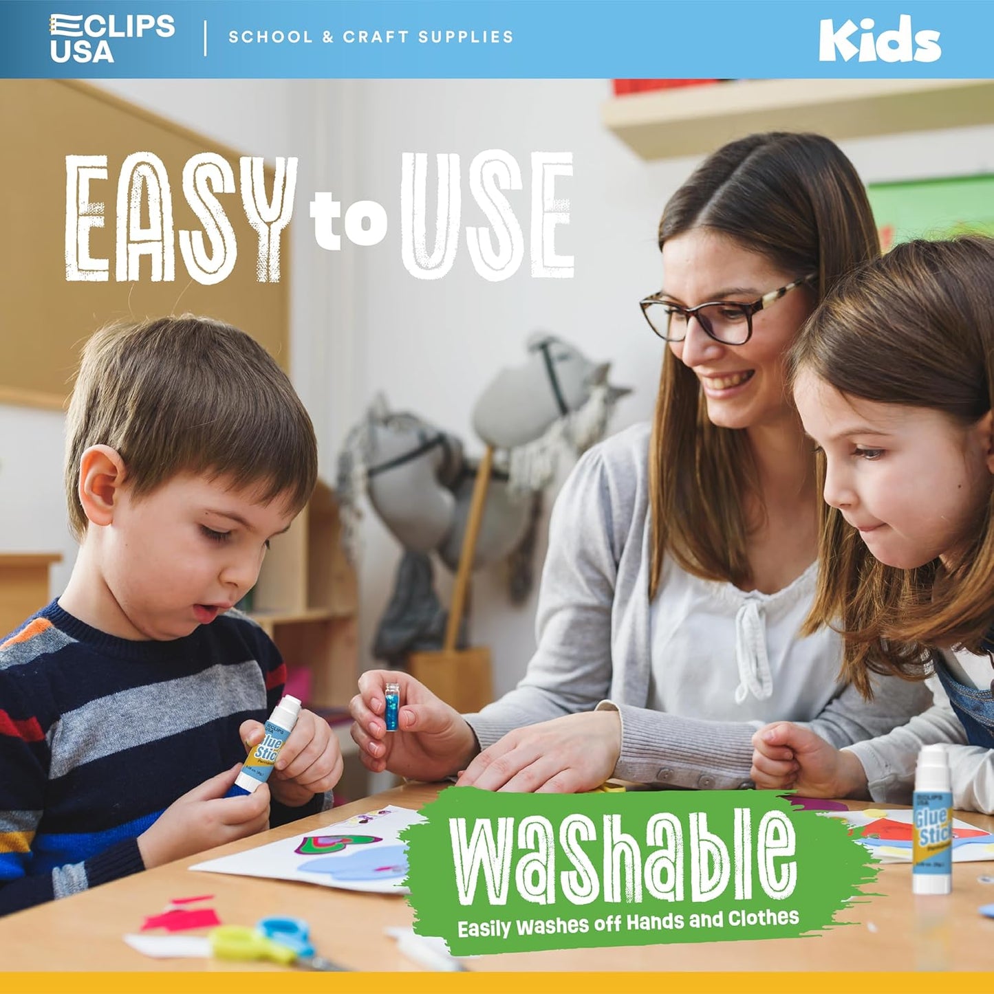 Glue Sticks Bulk (250 Pack), Washable Glue Sticks for Kids, Craft Glue for School Supplies, .28 oz, 8 Grams (250 Pack)