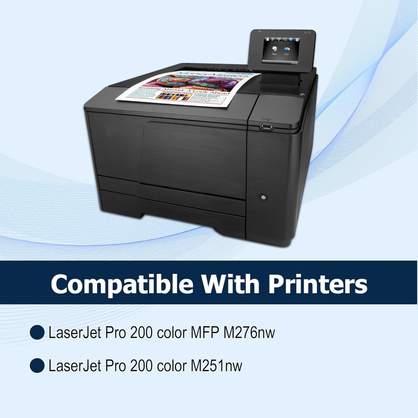 131A Black Toner Cartridge Replacement for HP 131A CF210A Works with HP Laserjet Pro 200 Color M251nw M251n M276n M276nw Printer (2 Pack )