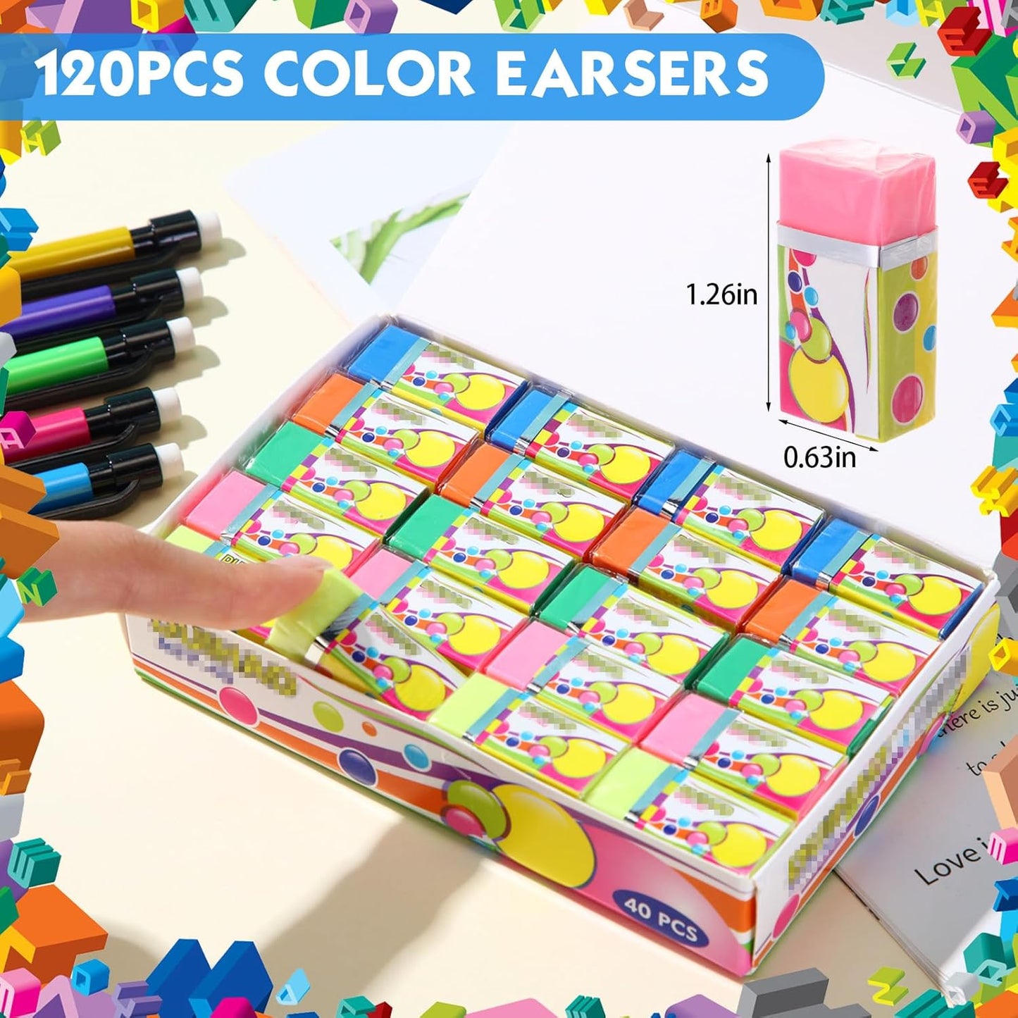 360 Pcs 0.7mm Mechanical Pencils Bulk Set Include 120 Mechanical Pencil 120 HB Lead Refills 120 Erasers for Art Office Classroom School Student Writing Drawing Sketching Supplies