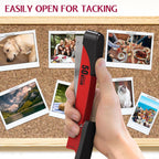 Metal Stapler Heavy Duty 50 Sheet Capacity with 1750 Staples and Staple Remover, Full Strip Staplers for Desk, No Jam, Non-Slip for Office & Classroom, Red