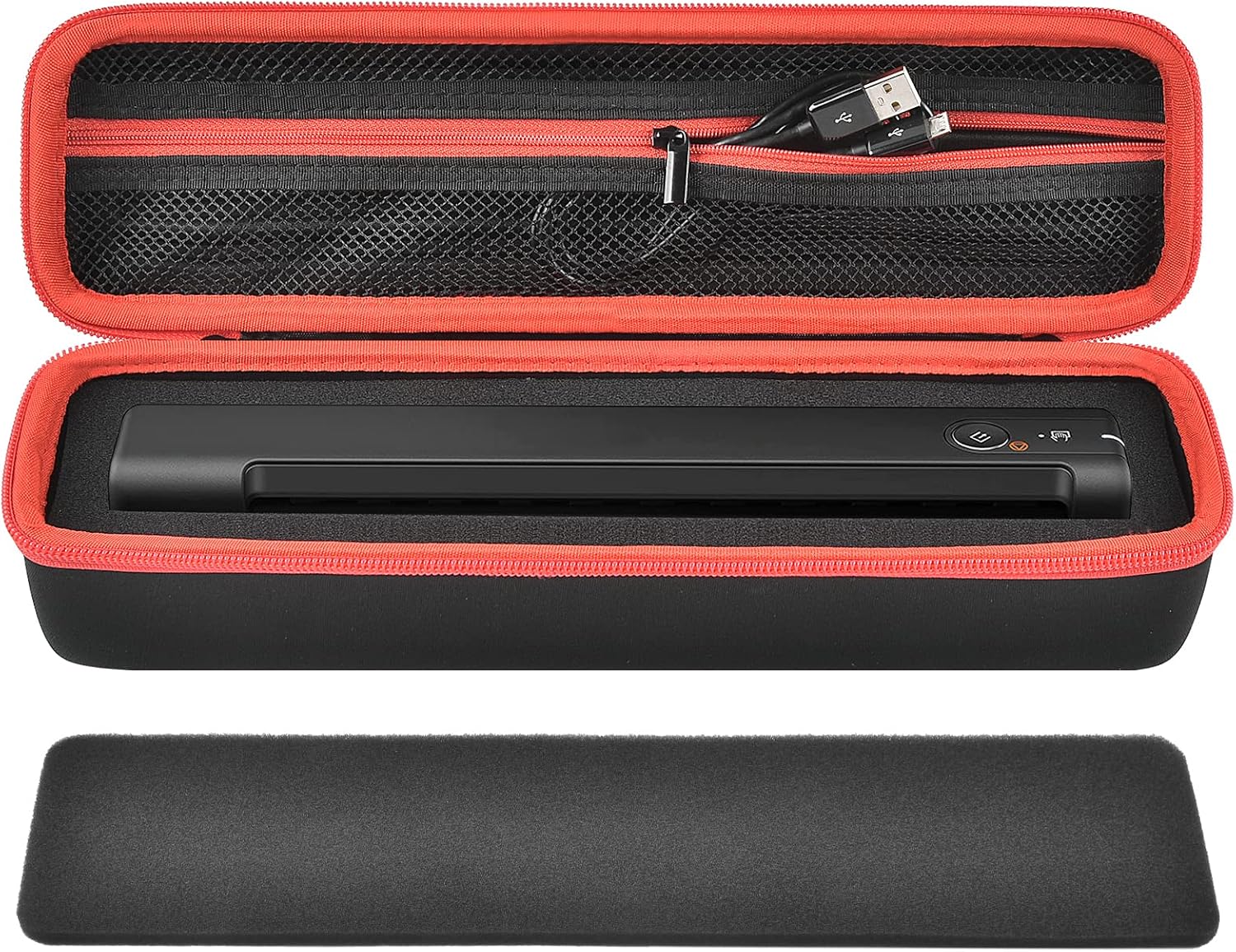 ALKOO Case Compatible with Epson Workforce ES-50/ ES-60W/ ES-55R/ ES-65WR/ DS-30/ DS-70/ DS-80W Portable Sheet-Fed Document Scanner, Storage for Epson Scanner for PC and Mac- Black (Box Only)