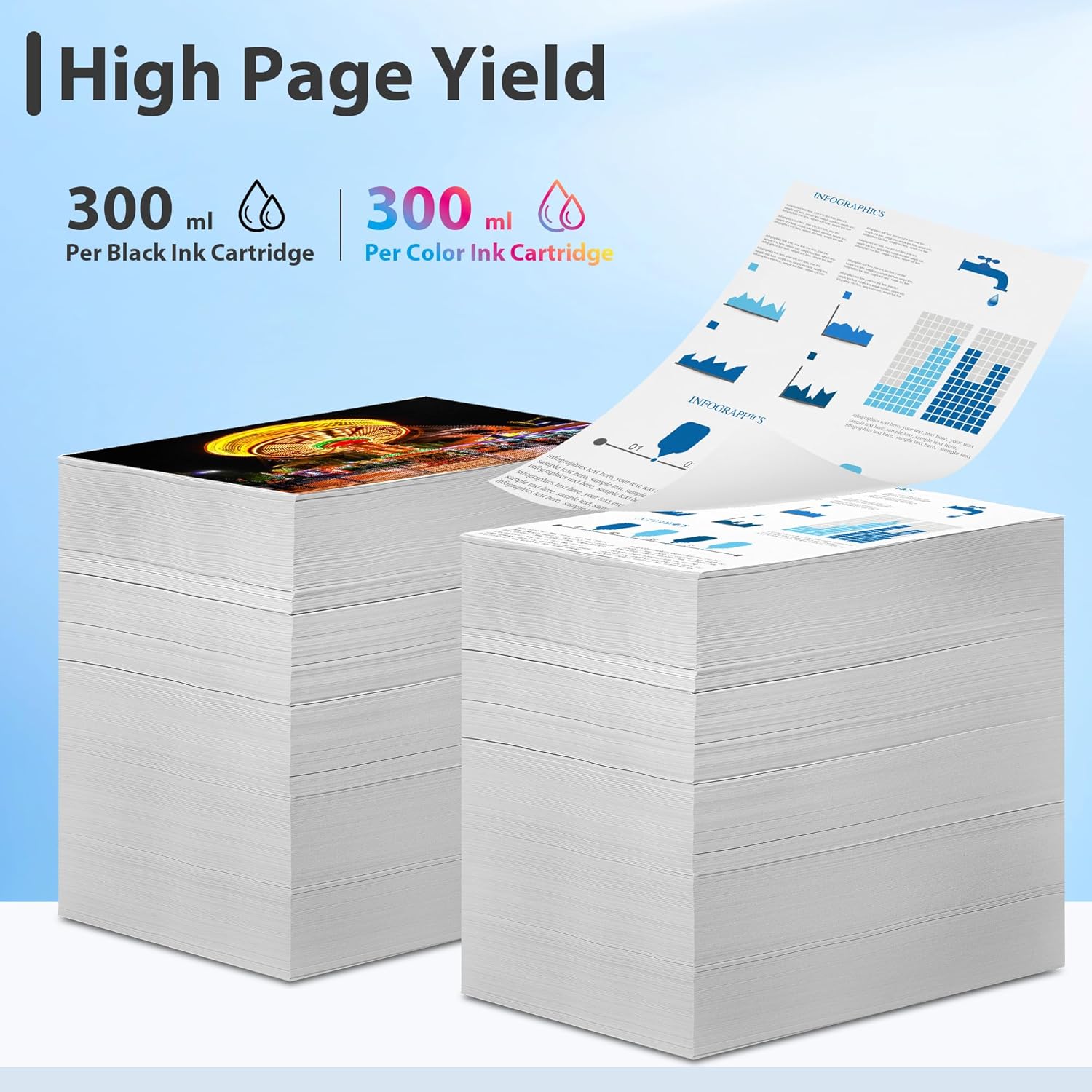 747 Ink Cartridge Replacement for HP 747 300-ml Chromatic Green/Chromatic Blue/Gray Designjet Ink Cartridge P2V84A P2V85A P2V86A forDesignJet Z9+ Large Format Printer (3-Pack)