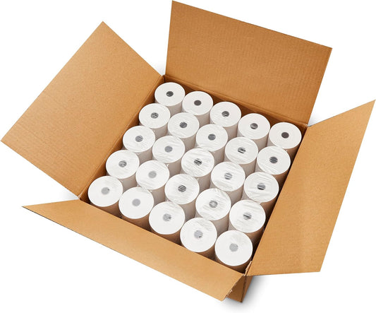 (50 Rolls) 3 1/8 x 230 Thermal Paper Receipt Rolls (55 GSM - Honeycomb Core) Fits All POS Cash Registers Printers, Clover Square Stations, Star Micronics SCP700, TSP100 BPA Free -ShopSmart Online