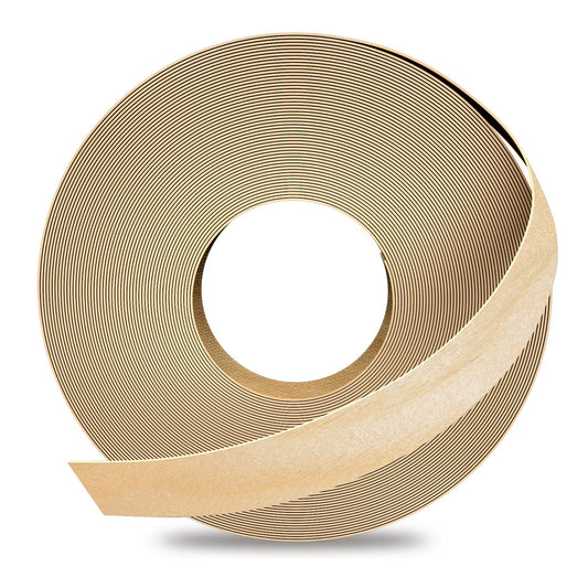 GSCIT Club Birch Edge Banding, 3/4 inch x 100ft roll of Veneer Edge Banding - Pre-glued Flexible, Real Wood Tape for Cabinet Repair & Furniture Restoration