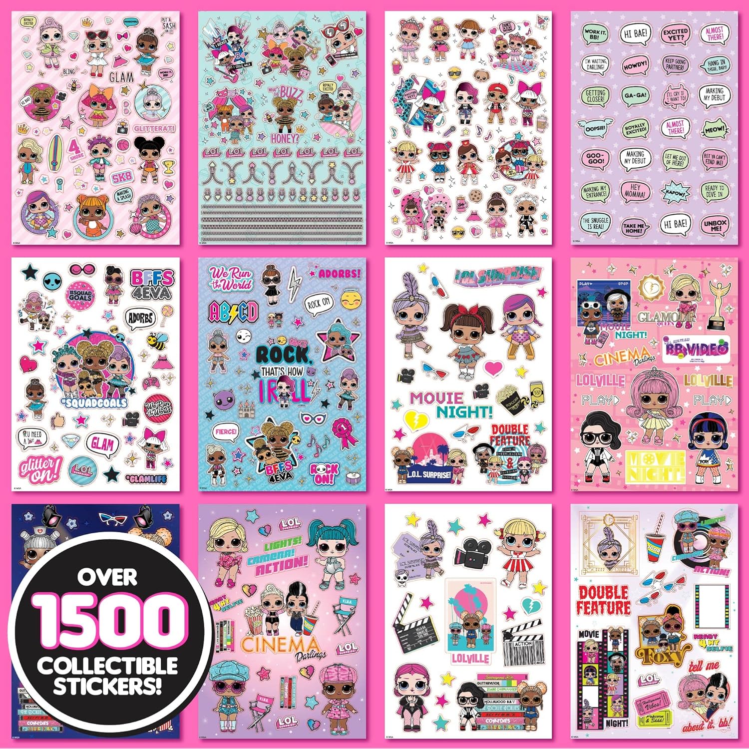 L.O.L. Surprise! 1500+ Surprise Stickers by Horizon Group USA