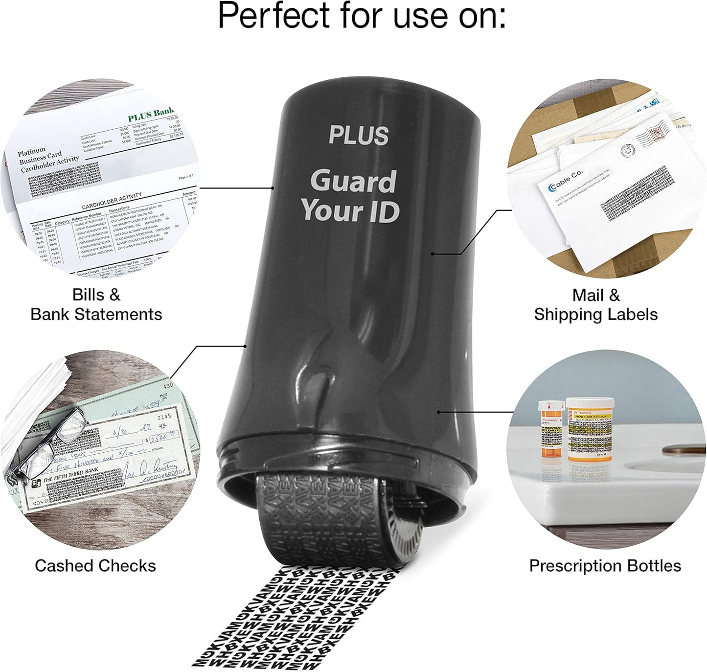 Guard Your ID Advanced Security Roller 2.0 for Identity Theft Prevention Stamping Black